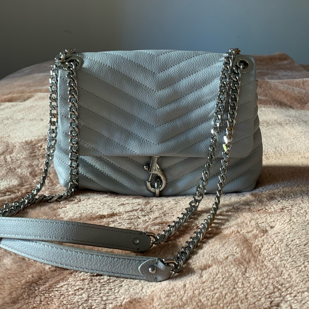 Rebecca Minkoff Ice Gray Leather Shoulder Bag